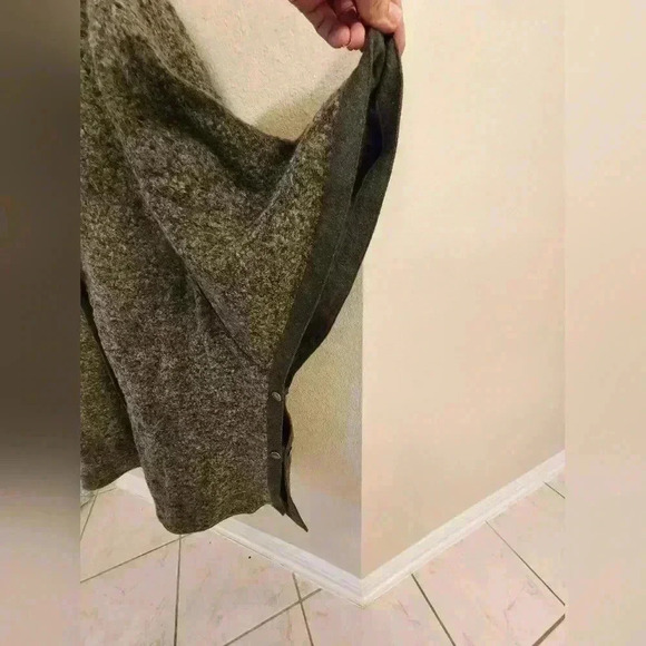 MEICO LANDHAUS LOOK WOOL BLEND COAT GREEN CARDIGAN LAGENLOOK ONE SIZE - Picture 7 of 12